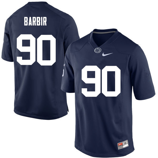Men Penn State Nittany Lions #90 Alex Barbir College Football Jerseys-Navy - Click Image to Close